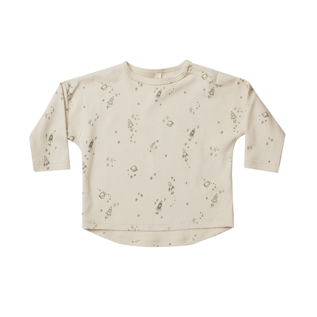 Quincy Mae Long Sleeve Tee - Space - Natural