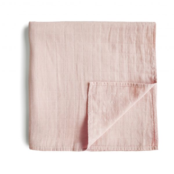 Muslin Swaddle Blanket Organic Cotton - Rose Vanilla