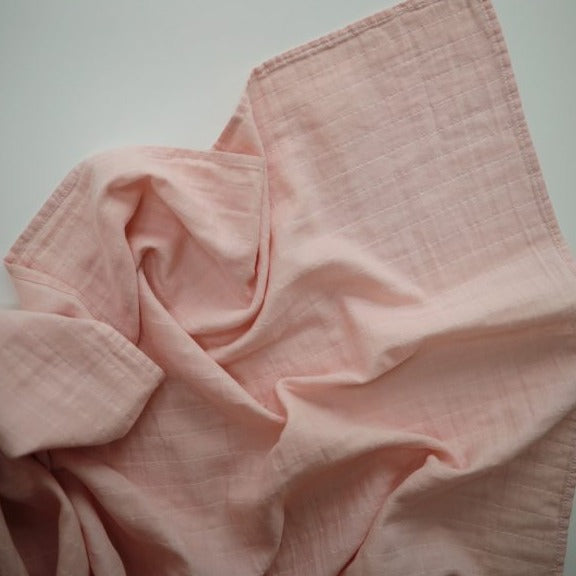 Muslin Swaddle Blanket Organic Cotton - Rose Vanilla