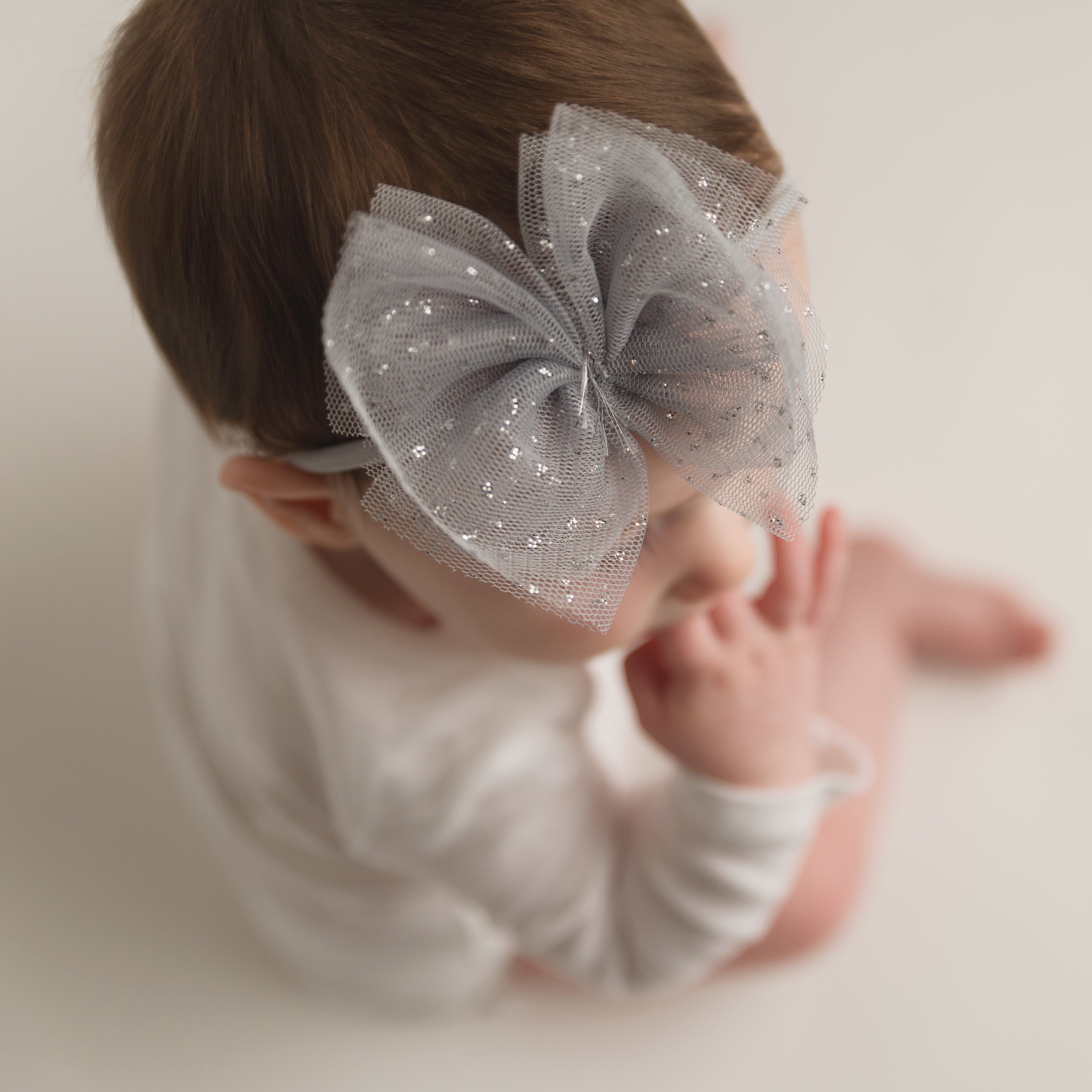 Baby girl silver store headband