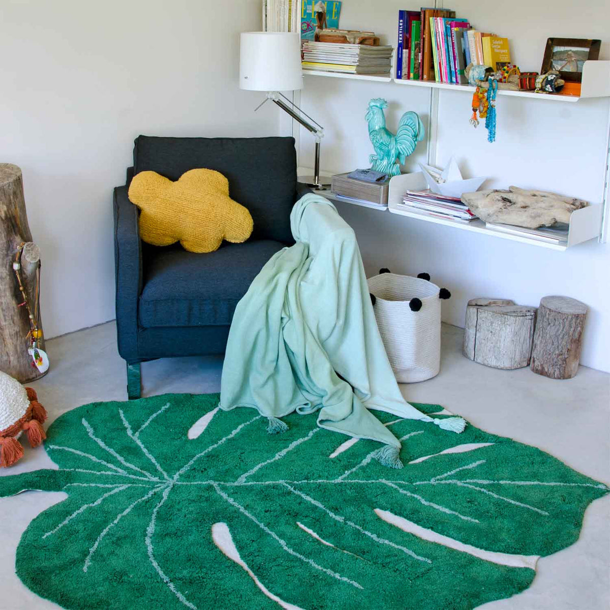 Monstera Leaf Washable Rug – oh baby!