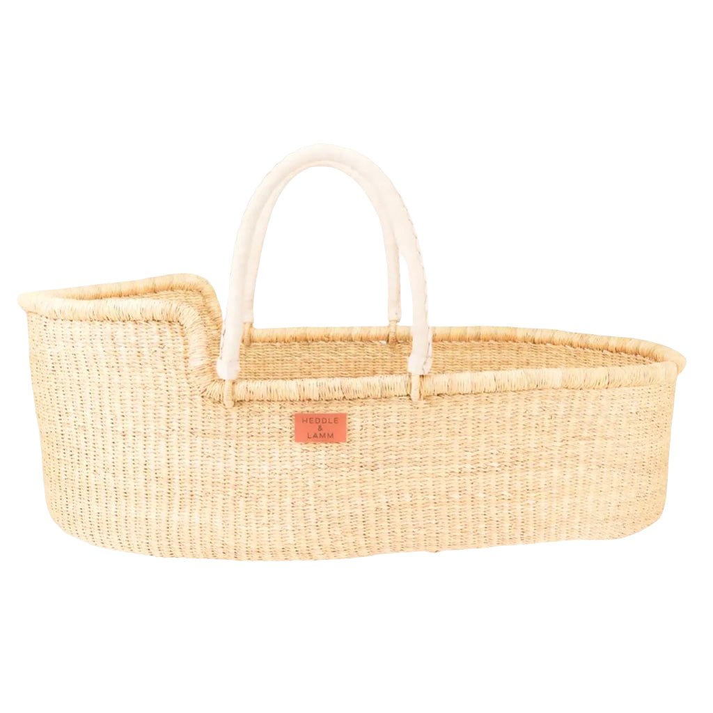 Heddle & Lamm Pelu Moses Basket - Natural Handle