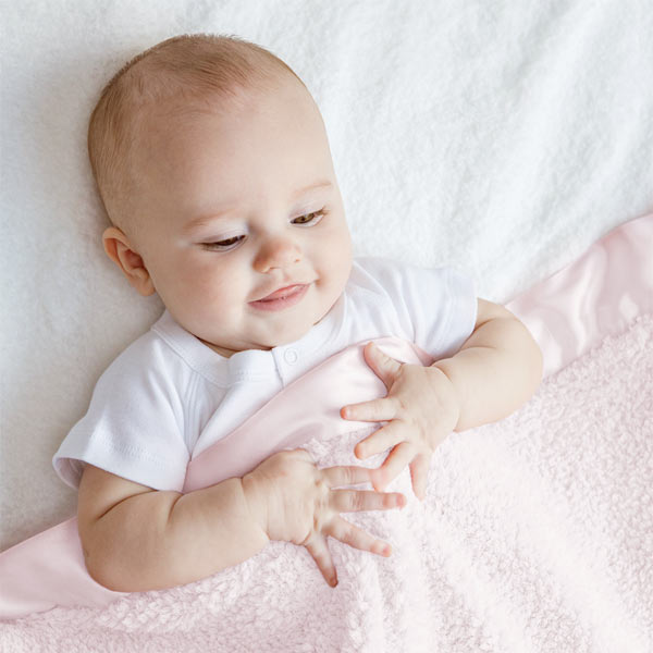Little Giraffe Chenille Baby Blanket - Pink