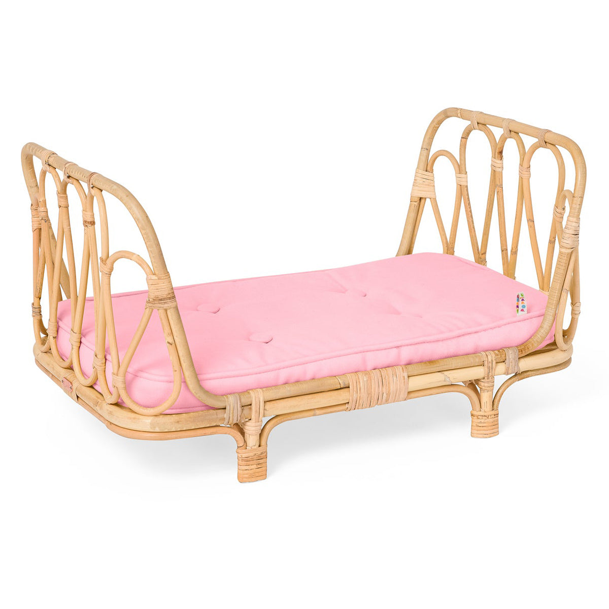 Poppie Rattan Doll Day Bed - Pink