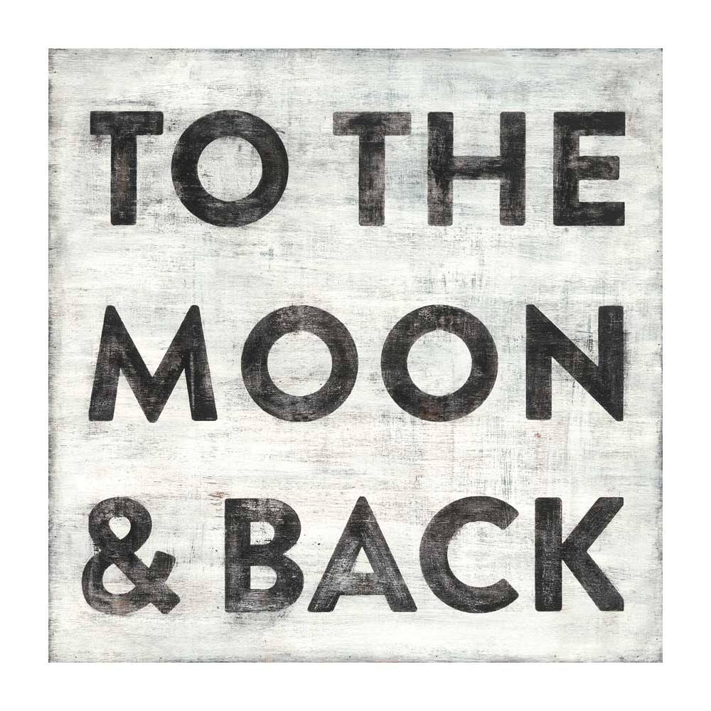 To The Moon And Back Small Art Print - oh baby!