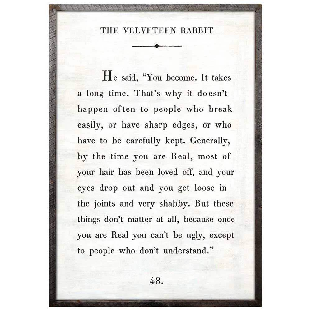 The Velveteen Rabbit Art Print - oh baby!